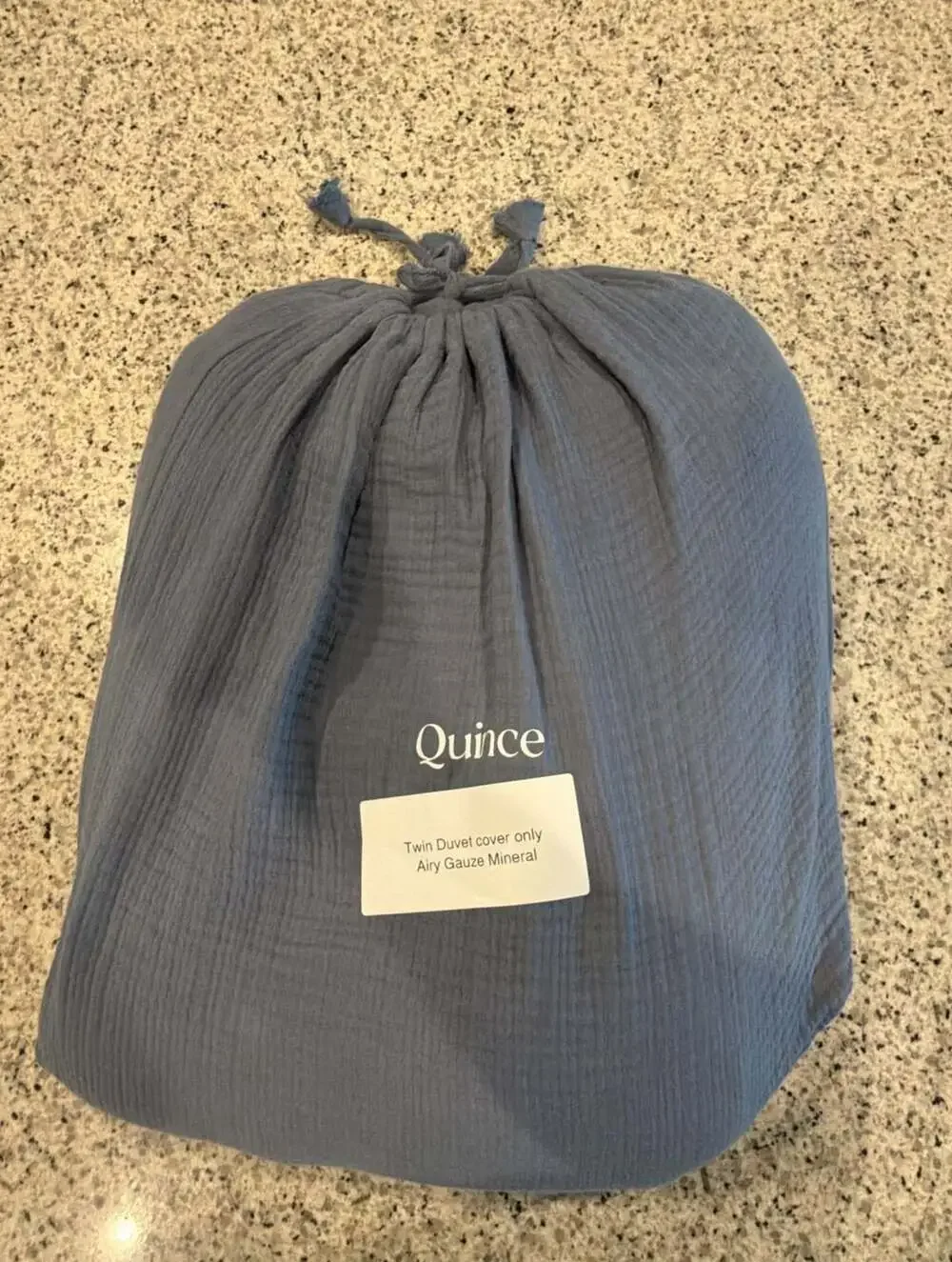 Quince Organic Cotton Airy Gauze Twin Duvet Cover Only Mineral